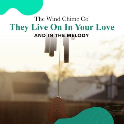 32" Personalized Memorial Wind Chimes, Sympathy Wind Chimes Gift for The Loss of A Loved one, Home Decor Outdoor Garden, Soothing Melodic Tones with Mute Option.