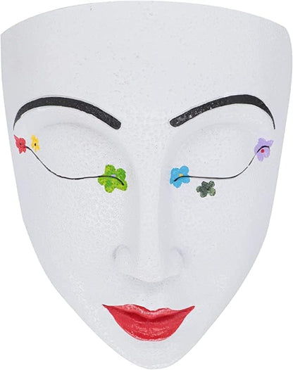 Unique Face Planter Pot - Indoor/Outdoor Wall Hanging, Resin Material