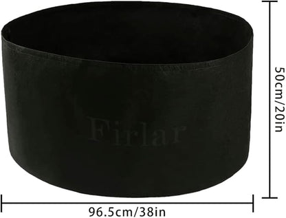 Firlar 3 PCS 100 Gallon Round Plant Grow Bags,Raised Garden Bed,Planting Container Grow Bags Felt Fabric Plant Pot for Plants,Vegetables,Flowers,Black