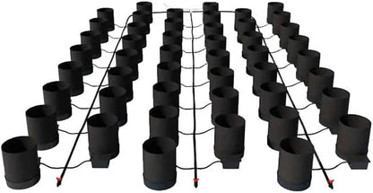 AutoPot 48 Pot GeoPot System with 3 Gallon Fabric Pots - Self-Watering, Gravity-Fed Hydroponic System (48Pot with No Tank) Indoor, Black