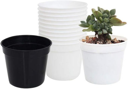 Round Succulents Plant Pots Drainage Hole, Set of 40 Mini Plant Pots 2.5" Wx2.25 H,Perfect for Plant Seeds,Seedling Nursery Transplanting Planter Container(White-40)