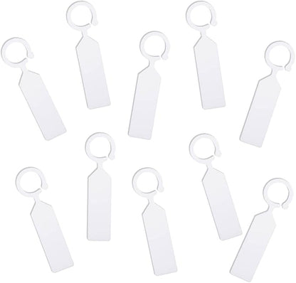 MHY 400 Pcs Thick Plastic Plant Labels - Garden Waterproof Plant Tree Tags - 4.3 inch Color Hanging Plant Markers for Plants, Potted Plants, Nurseries, Trees，Gardening（White）