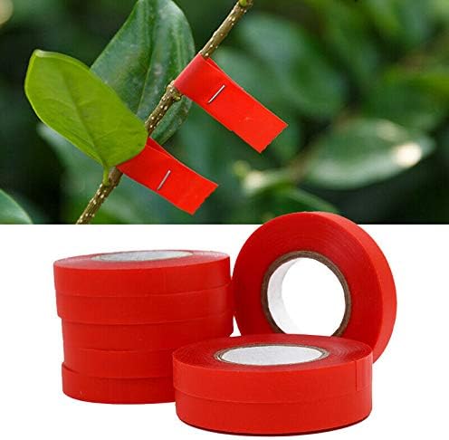 Plant Ties,5PCS Red Tape Tie Bind Used For Different Kinds Of Plants （11mm x 30m ）
