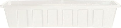 Novelty Poly-Pro Plastic Flower Box Planter, White, 24-Inch