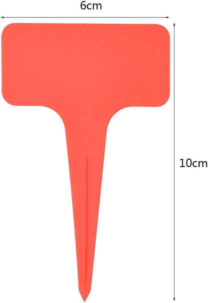 HOVEOX 200 PCS 10 Color Plastic Plant Tags, T-Type Markers Nursery Garden Labels Stakes for Gardening Green House Humidity Dome Orchard Botanical Garden Assorted Color