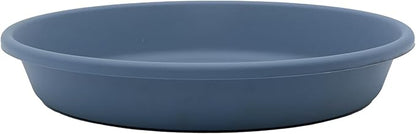 The HC Companies Flower Pot Saucers - Plastic Plant Saucer for Outdoors & Indoors - Traditional Design Plant Pot Trays for Water Drainage - Durable & Stylish Round Plant Tray (8-inch Slate Blue)