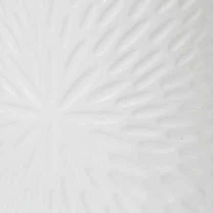 LA Jolie Muse Large Ceramic Planter with Stand Included,10 Inch Unique Modern White Plants Pot,Mid Century Indoor Planter with Wood Planter Holder with Drainage