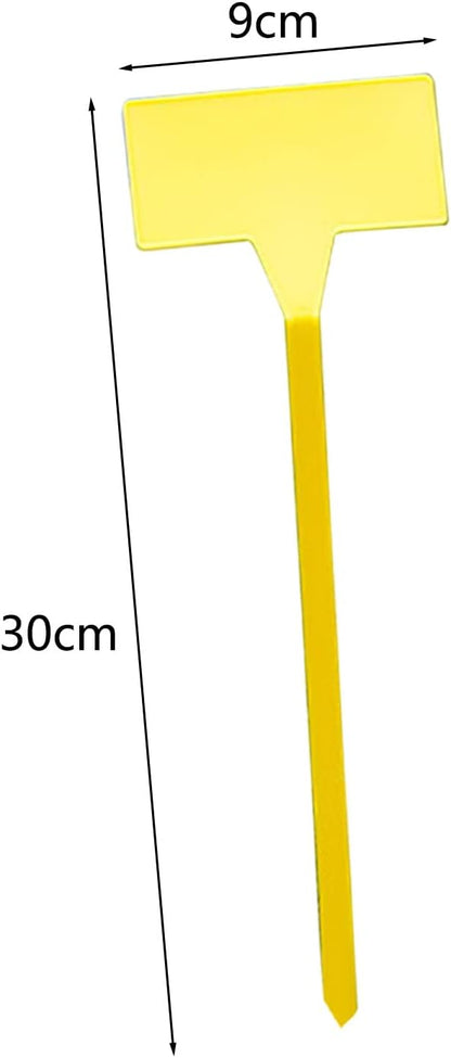 10pcs Plant Labels Long 12 Inch Plant Tags Plastic Plant Markers for Outdoor Plants, Garden Labels Outdoor Waterproof Plant Tags and Labels for Garden Yellow