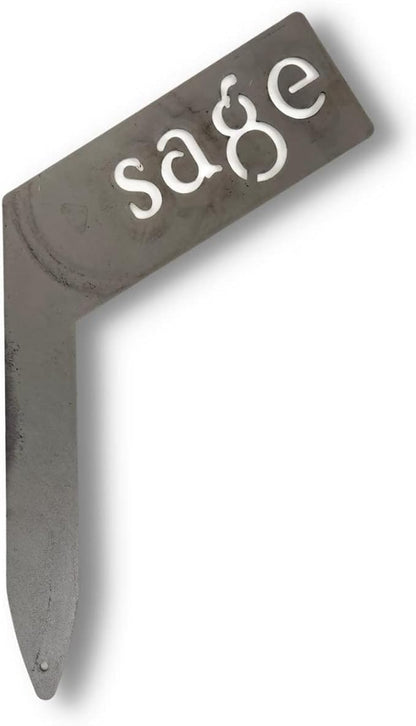 Planter Size Small Metal Garden Plant Vegetable Flower or Herb Markers 13.5 Inches Tall (sage, Raw, Unfinished Steel)
