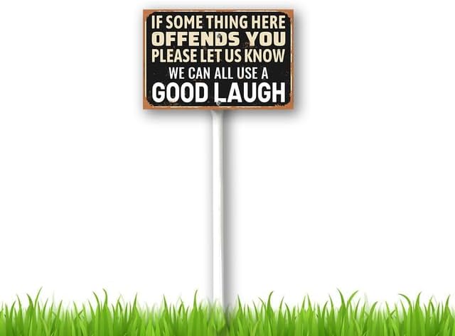 8 x 12 inch If Some Thing Here Offends You Yard Sign Stakes Outdoor Lawn Yard Signs
