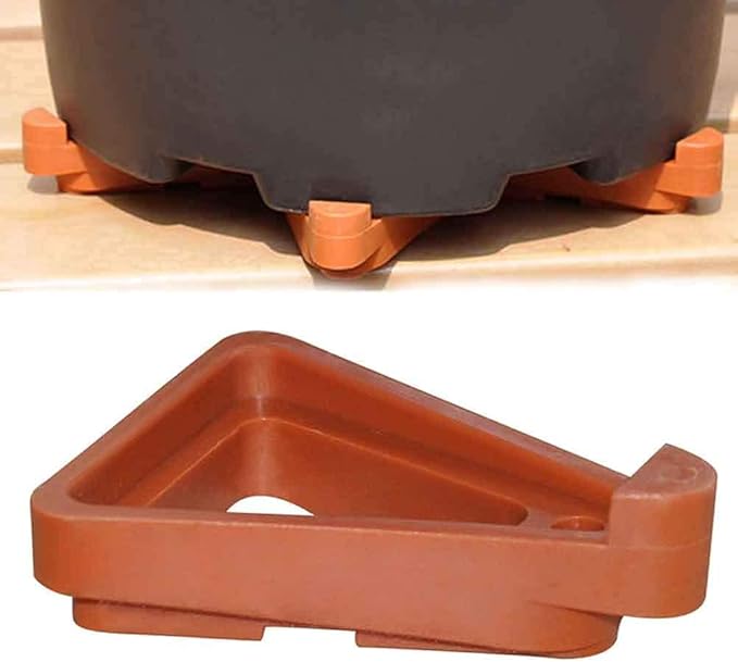 HAKUNA Plant Pot Feet,12pcs Invisible Flower Pot Risers Toes Flower Pot Lifters Supports Potted Plant Stand Rack for Indoor and Outdoor Plant Pots (Black)