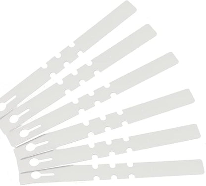 Kecoya 200 PCS White Plastic Plant Tree Tags and Labels Waterproof, Adjustable, Wrap Around, Reusable, Indoor/Outdoor, Garden, Nursery, Greenhouse, Balcony, Plant Labels