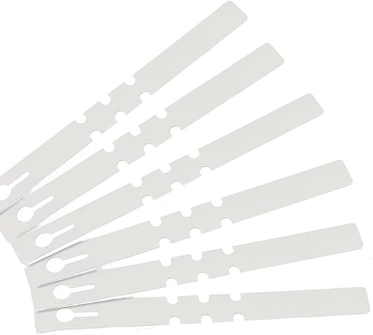 Kecoya 200 PCS White Plastic Plant Tree Tags and Labels Waterproof, Adjustable, Wrap Around, Reusable, Indoor/Outdoor, Garden, Nursery, Greenhouse, Balcony, Plant Labels