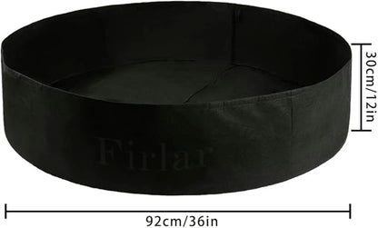 Firlar 2 Pack Fabric Raised Garden Beds, 50 Gallon Grow Bag Planting Bed Round Raised Planter Garden Bed Bag Planter Container for Plants, Herb, Flowers and Vegetables, Black