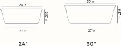 The HC Companies 30 Inch Eclipse Window Planter Box with Drainage Holes & Attached Saucer, Lightweight UV-Resistant Plastic Indoor & Outdoor Planters, 2-Pack Flower Box for Garden & Home Decor, White