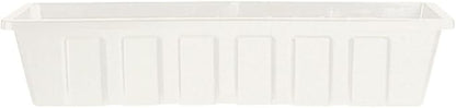 Novelty Poly-Pro Plastic Flower Box Planter, White, 18-Inch