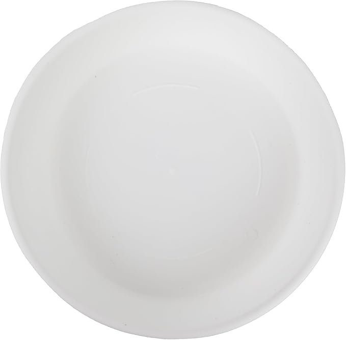 The HC Companies Flower Pot Saucers - Plastic Plant Saucer for Outdoors & Indoors - Traditional Design Plant Pot Trays for Water Drainage - Durable & Stylish Round Plant Tray (8-inch White)