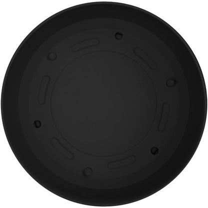 Bloem Mathers Round Planter with Saucer Tray: 10" - Black - Modern Design, Durable Plastic Pot, Removable Saucer, for Indoor & Outdoor Use, Gardening, 2.6 Gallon Capacity