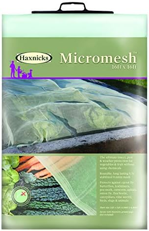 50-3520 Haxnicks 16' x 16' Pre-Cut Micromesh Plant Blankets with 32 Fabric Loops