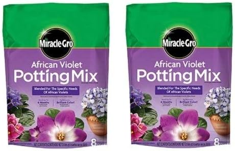 Miracle-Gro African Violet Potting Mix, 8-Quart (currently ships to select Northeastern & Midwestern states) … (2 Pack)