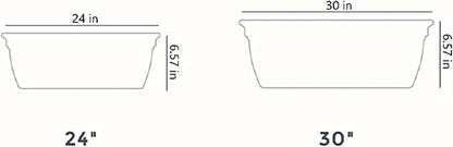 The HC Companies ECW30000A10 Indoor Outdoor 30 Inch Eclipse Series Window Flower Garden Ornamental Planter Box with Removable Attached Saucer, White