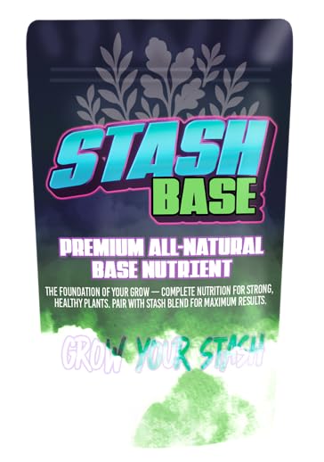 Stash Base Premium All-Natural Nutrient (2.2-4-2.3) – Organic Vegetative Stage Soil Amendment & Fertilizer with Biochar, Crustacean Meal & Kelp – Boosts Root Growth & Stem Strength (4 lbs)