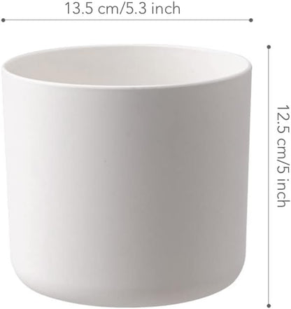 TwoDays Off-White Inspired Sneaker Planter, Hypebeast Room Decor, Small 5 Inch Cylinder White Plastic Indoor Plant Pot with Built in Drainage Hole, Mini Flower Pot, Sneakerhead Gift.
