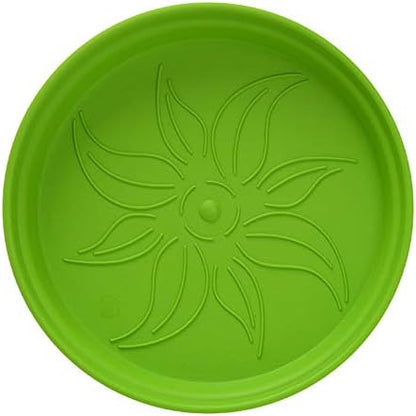 Mintra Home Garden Pots 4pk - Flowers, Herbs, Plants, Indoor, Outdoor, Colorful, Wholesale, Bulk (Light Green, 17cm Diameter (6.6in))