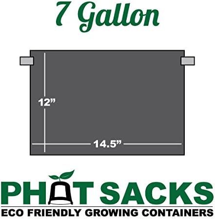 HTG Supply Indoor & Outdoor Phat Sacks 7-Gallon Black Fabric Grow Pot - Single