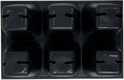 The Hydroponic City Seed Starter Tray, 720 Cells (120 Trays - 6 Cells Per Tray) + Plant Stakes