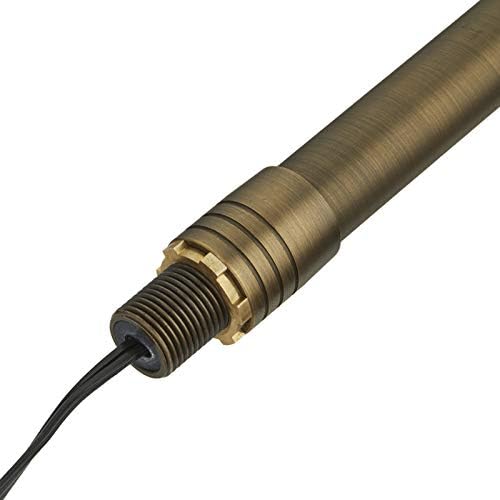 VOLT Flat Hat 12V Brass Path Light (7" Shade, 24" Tall) for Low Voltage Landscape Lighting on Outdoor Pathway, Walkway, Garden, Driveway or Patio