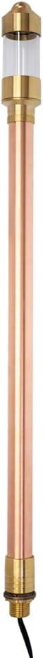 VOLT Flat Hat 12V Copper Path Light (7" Shade, 24" Tall) with 3W 2700K Warm White G4 LED Bulb for Low Voltage Landscape Lighting on Outdoor Pathway, Walkway, Garden, Driveway or Patio