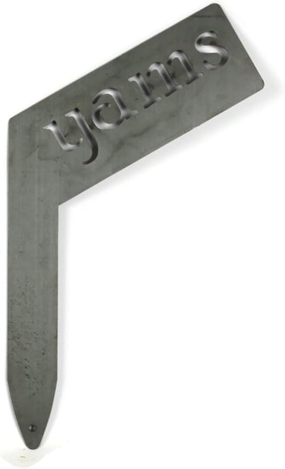 Planter Size Small Metal Garden Plant Vegetable Flower or Herb Markers 13.5 Inches Tall (yams, Raw, Unfinished Steel)