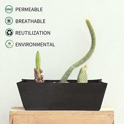 Non-Woven Fabric Plant Grow Bags Replacement 24inch 2Pack Coco Liner Window Basket,Trough Shaped Wall and Deck Mount Planters,Round Hanging Basket