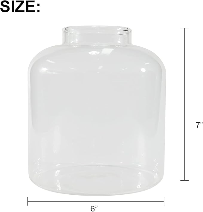Yangbaga Large Glass Terrarium Succulent Plant Terrarium House for Plant/Moss Ball/Glass Fish Tank Mini Table with Wood Base & Ball lid Office Home Decoration