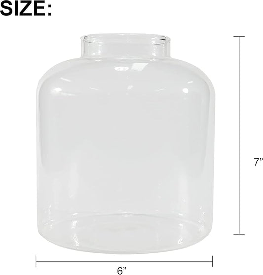 Yangbaga Large Glass Terrarium Succulent Plant Terrarium House for Plant/Moss Ball/Glass Fish Tank Mini Table with Wood Base & Ball lid Office Home Decoration