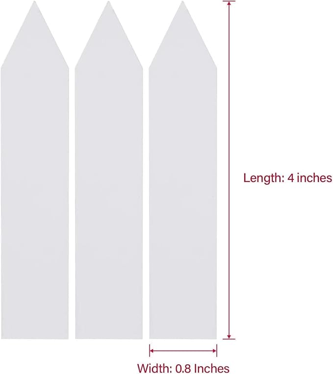4 Inch Plastic Plant Labels for Seedlings, Flexible Waterproof Plant Tags, Vegetable Gardening Stake Tags for Potted Plants and Outdoor Garden, White, 250 Pcs