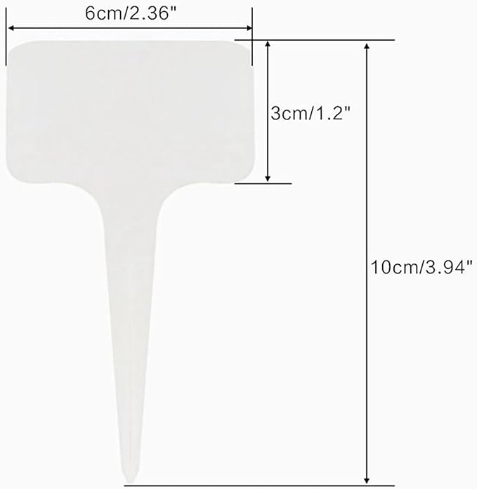 T-Type Plant Labels, 200pcs Plastic Plant Name Tags Waterproof T-Shape Tag Garden Labels Markers for Garden Vegetable Flowers Planting