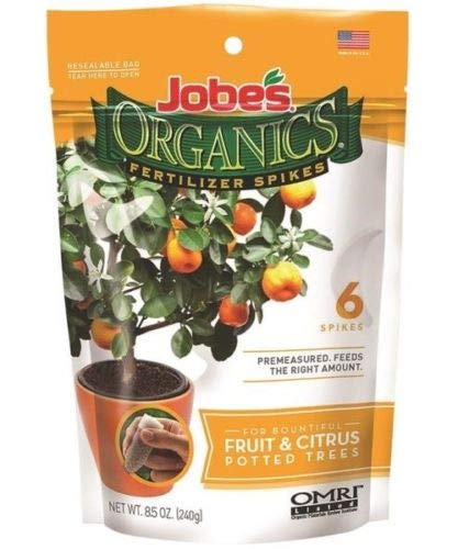 Jobes 04226 Fruit & Citrus Organic Fertilizer Spike, 3-5-5