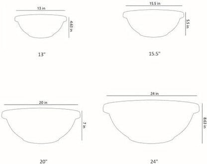 The HC Companies 20 Inch Large Garden Bowl Planter - Shallow Plant Pot with Drainage Plug for Indoor Outdoor Flowers, Herbs, Chocolate