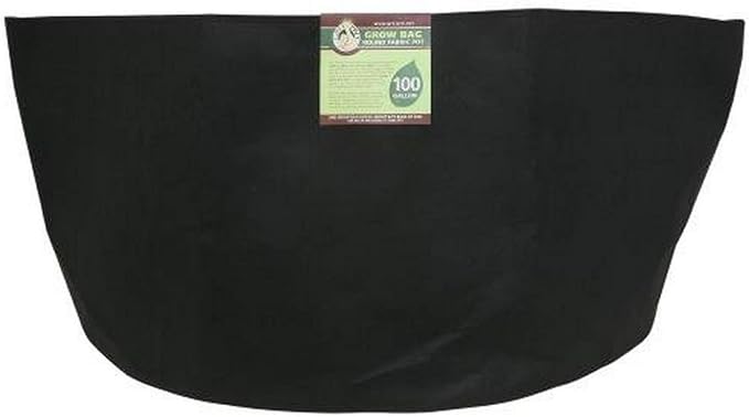 Gro Pro Premium Round Fabric Pot 100 Gallon, Black