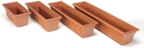 Root & Vessel 16245 Countryside Flower Box, 24-Inch, Terracotta