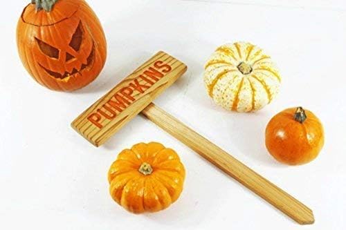PUMPKINS Garden Sign, Halloween Garden Sign, Painted & Oil Sealed Cedar Wood: Hand Routed, Vegetable Plant Garden Marker, Personalized Sign