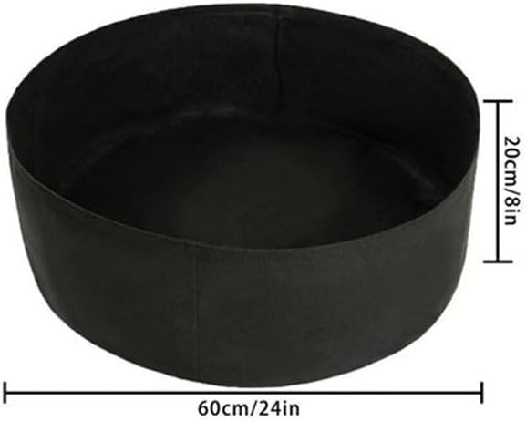 Ulalaza 3PCS Potato Grow Bags with Flap Plant Grow Bags Fabric Multi Ribbon Potato Bag Tomato Vegetable Growth Non-Woven Felt Planting Bag Transparent