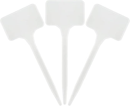 KINGLAKE 50 Pcs Thick Plastic Plant T-Type Tags 6" Large Nursery Garden Labels