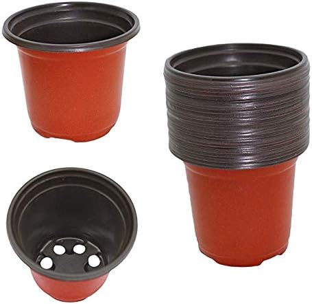 Pack of 24 Plastic Seed Starter Pots, Seed Starting Planters - Medium 4.5" Diameter (24 Pack Reusable Pots)