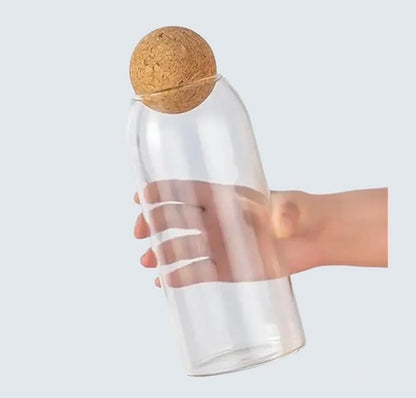 DIY Terrarium Kit with Closed Glass Bottle Container Planter with Lid (Ball Cork) | 2 Jars | Airtight Terrarium | Create Your Own Indoor Garden (No Live Plants)