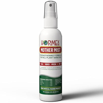 Hormex Mother Mist Cal-Mag-Iron + B1 Plant Nutrient Deficiency Spray - Boost Growth, Strength & Cloning Success - All Purpose Foliar Spray for Houseplants, Flowers & Vegetables, 8oz