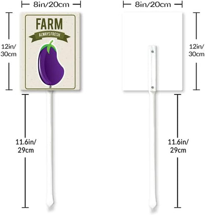 Eveokoki Aluminum Seed & Plant Labels - Plant Markes for Seedlings-Plant Tags for Pots - Garden Signs for Vegetable - Durable Markers for Plants Outdoor Waterproof - Garden Decor for Farmhouse