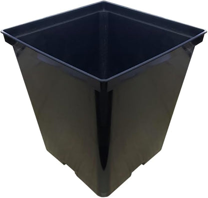 1/2 Gallon Square Nursery Pots 96PCS Black Thick Durable Plastic Flower Pots with Drainage Holes, Reusable Seedling propogation Starter Pots for Indoor Plants, Transplanting, Succulents
